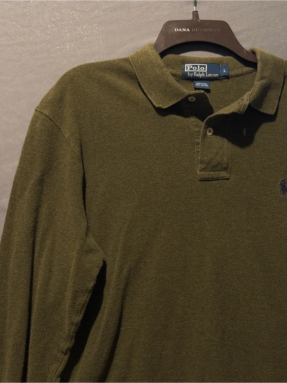 Polo Ralph Lauren Long Sleeve Mesh Shirt Dark Green Men’s L Classic